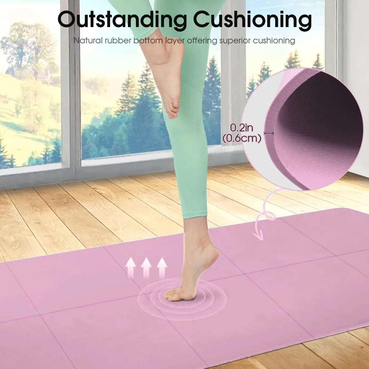 Stay Grounded: Non-Slip Pilates & Yoga Mat for Home Workouts